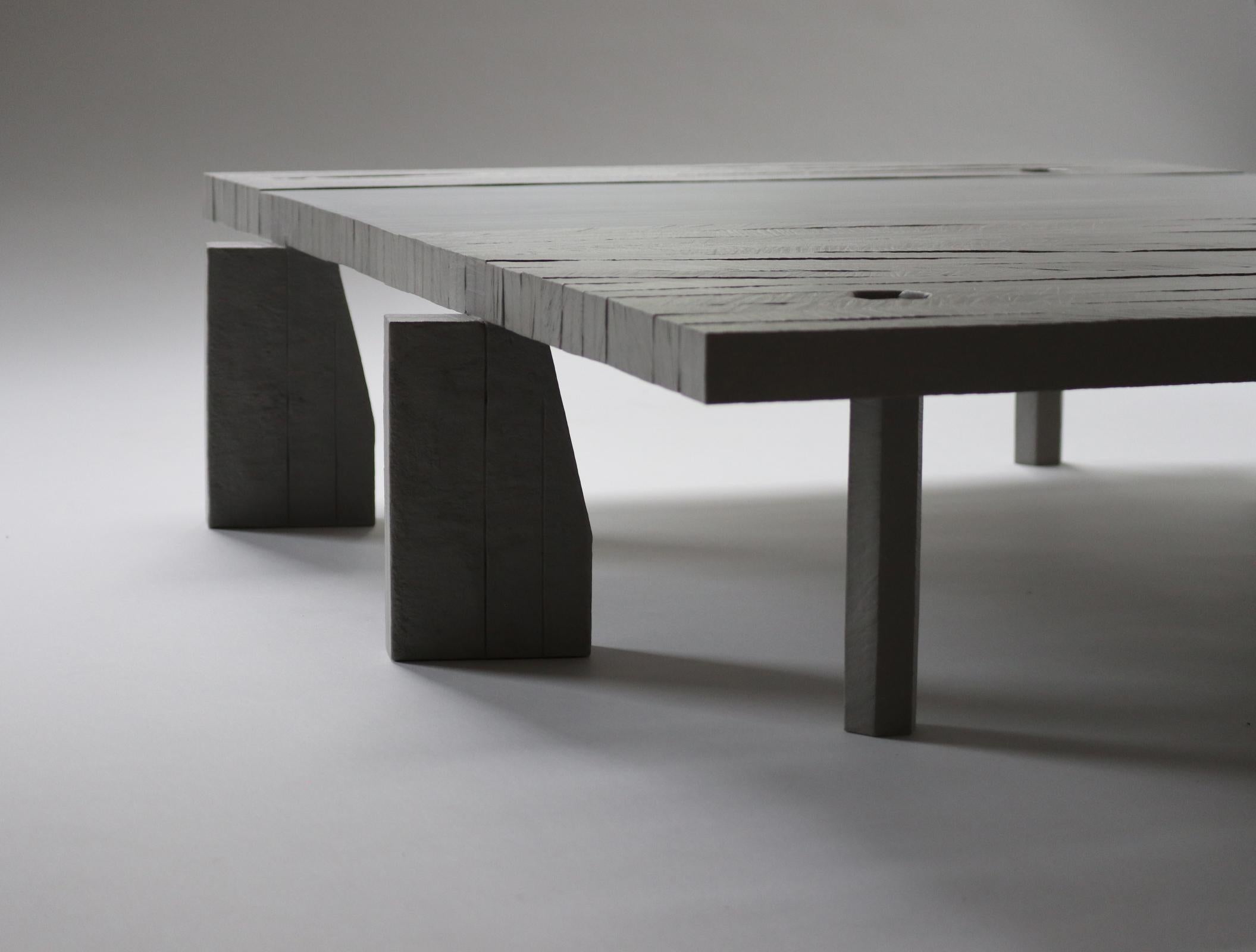 Hand-Crafted Wooden Table, 'BRUTALISTA 01' by Marc Meeuwissen For Sale 1