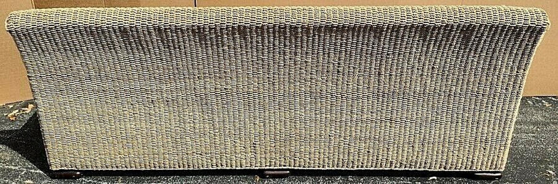 Late 20th Century Handcrafted Woven Raffia Rope Sofa by Lexington