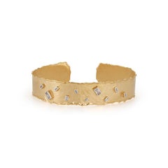 Handcrafted Yellow Gold Cuff Bracelet