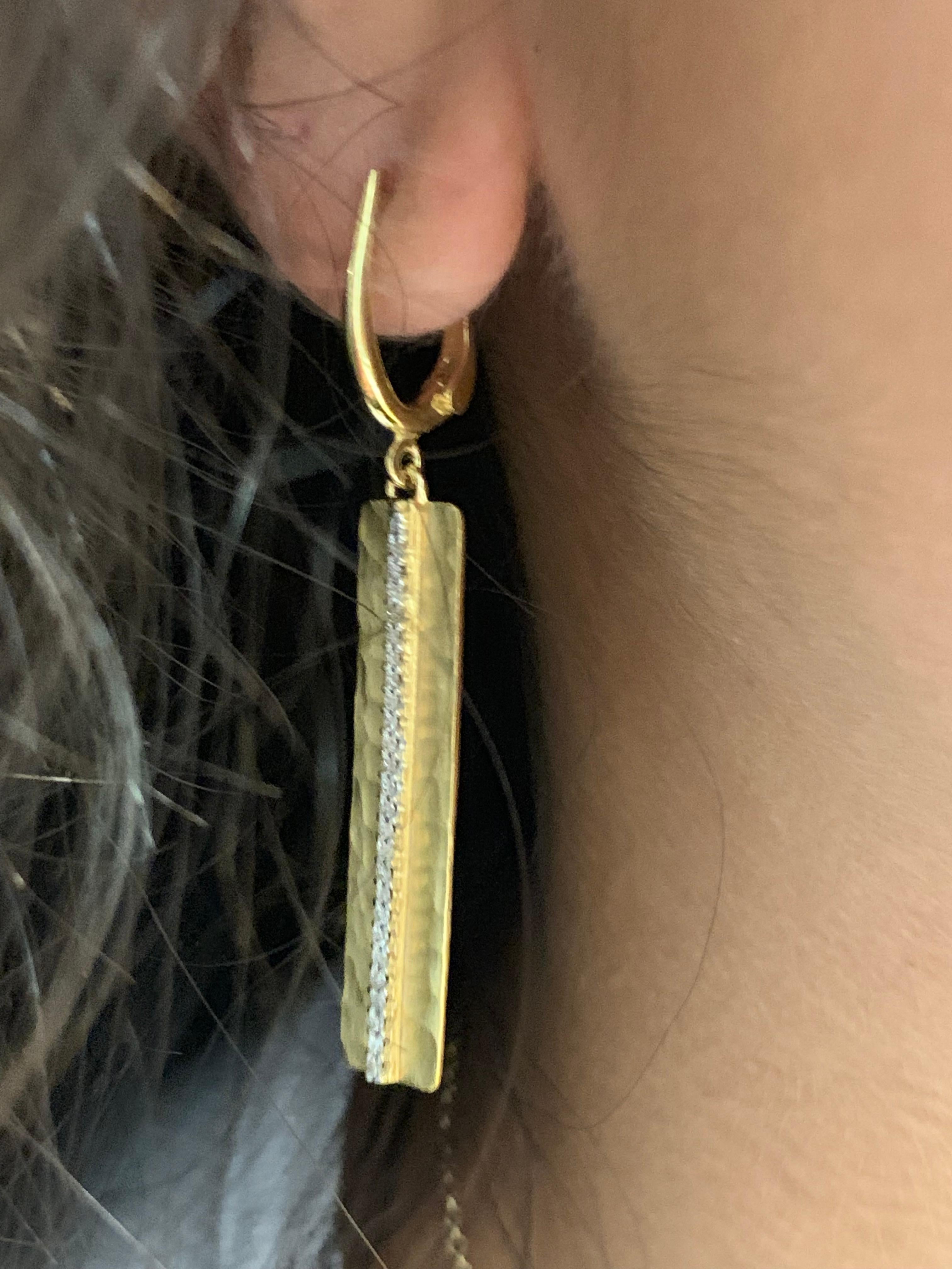 gold tag earrings