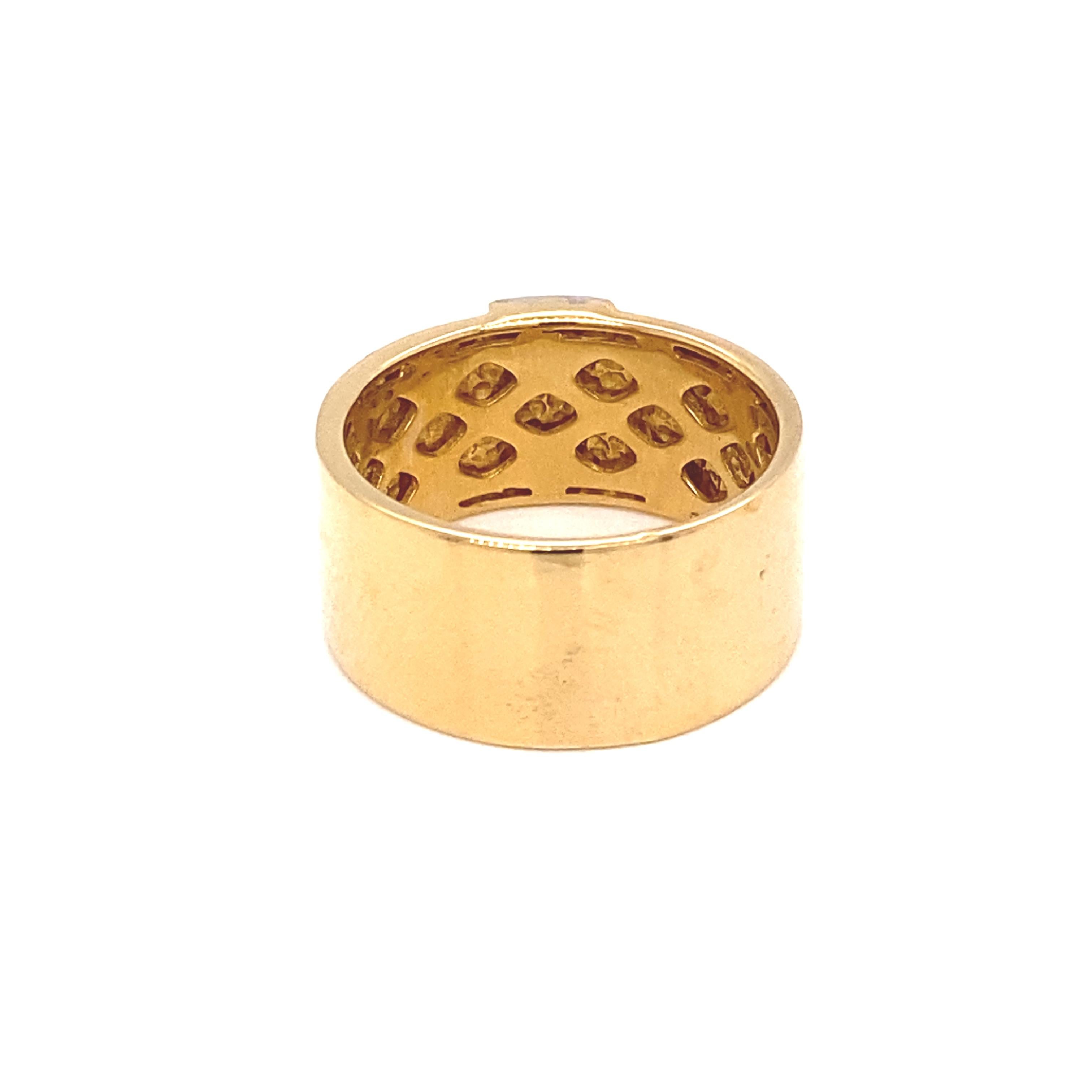 Im Angebot: Handgefertigter polierter Gelbgold-Ring () 4