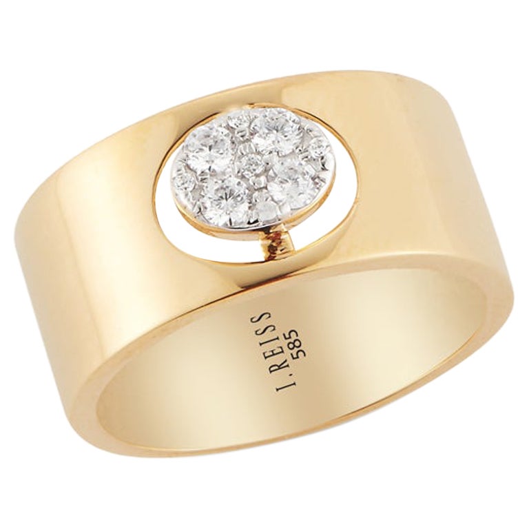 Anello artigianale in oro giallo con finitura lucida