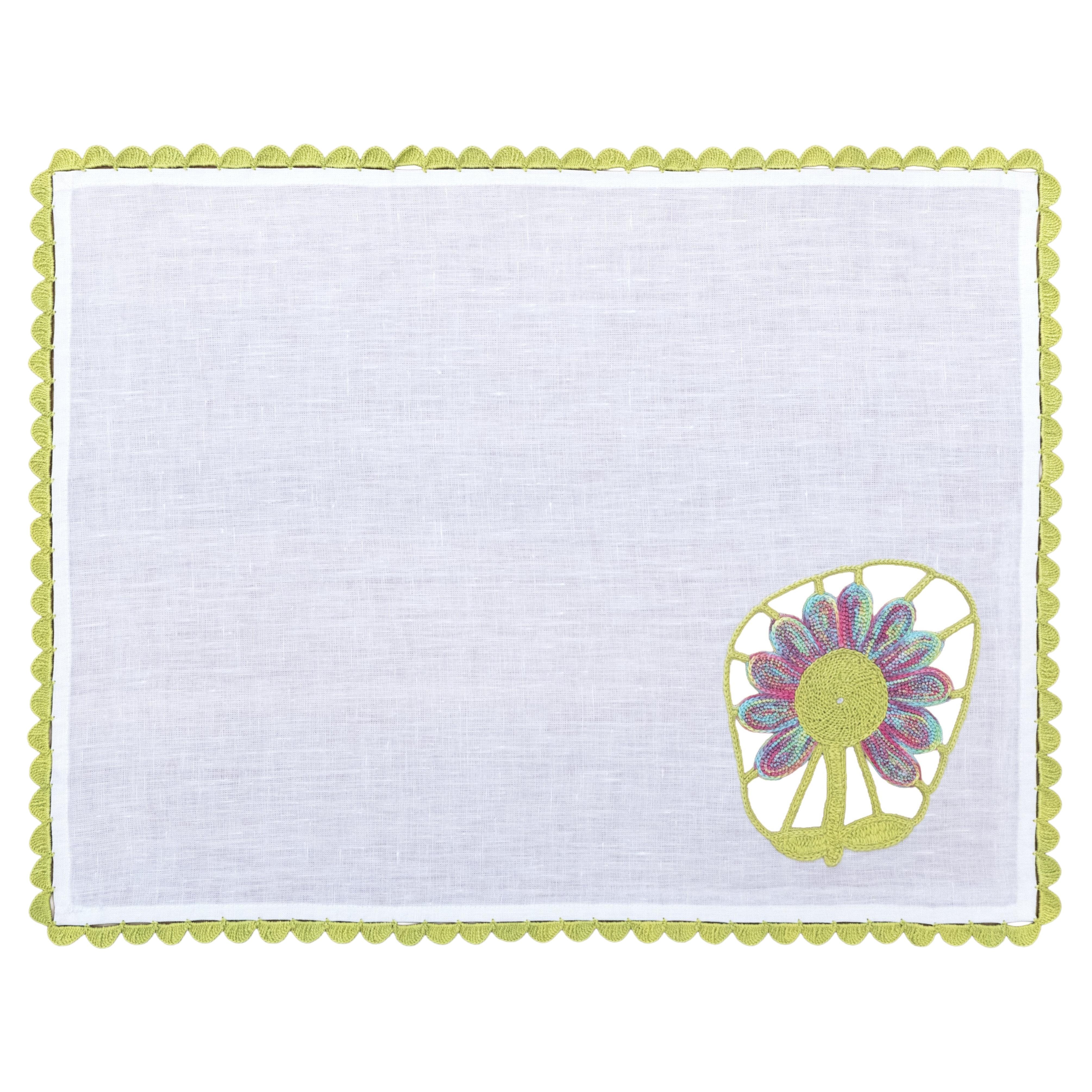 Sets de table de jardin au crochet faits main, 14" x 18" (lot de 4) en vente