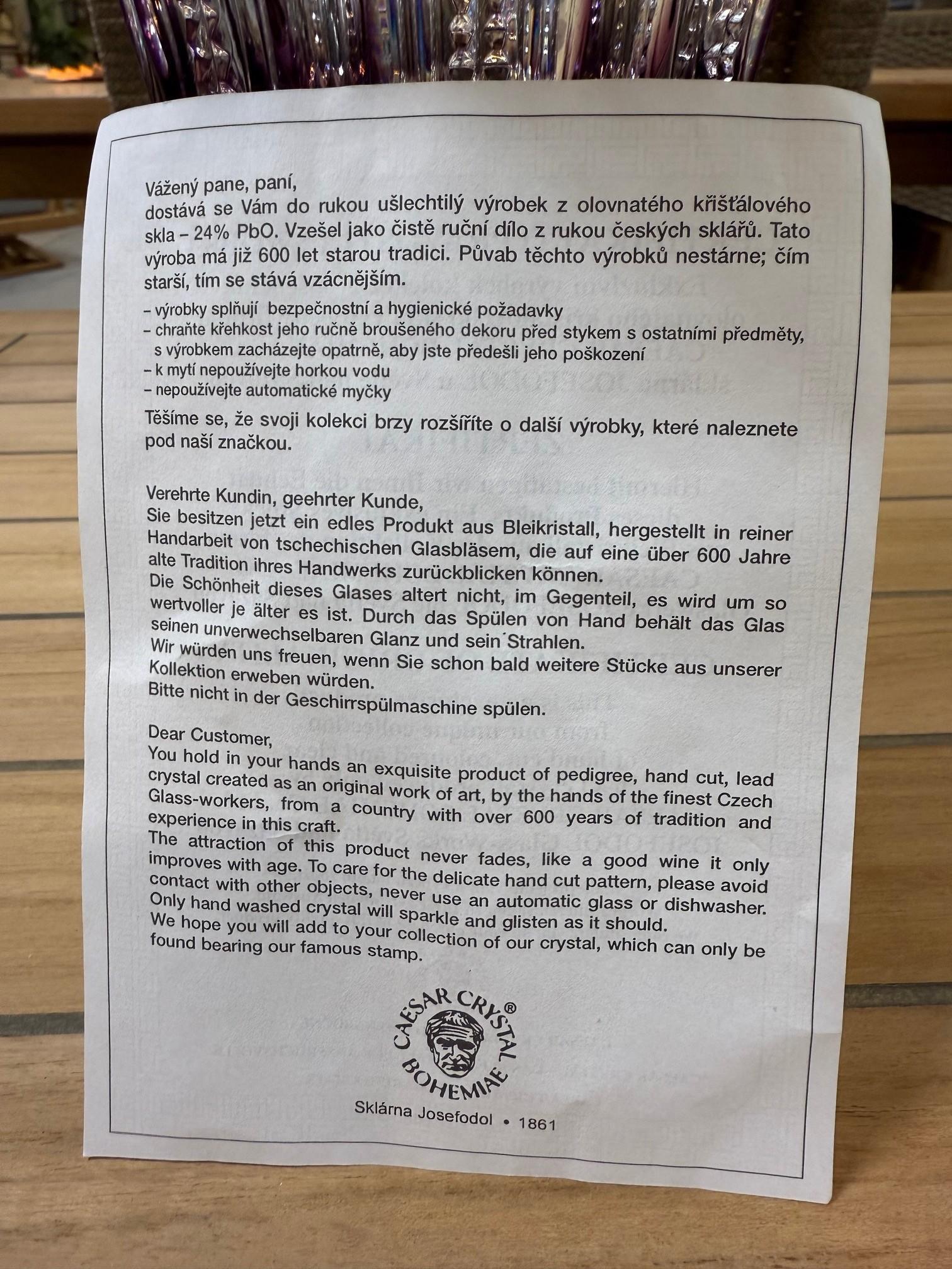 Vase en cristal taillé à la main par Caesar Crystal Bohemiae Co. République tchèque en vente 13