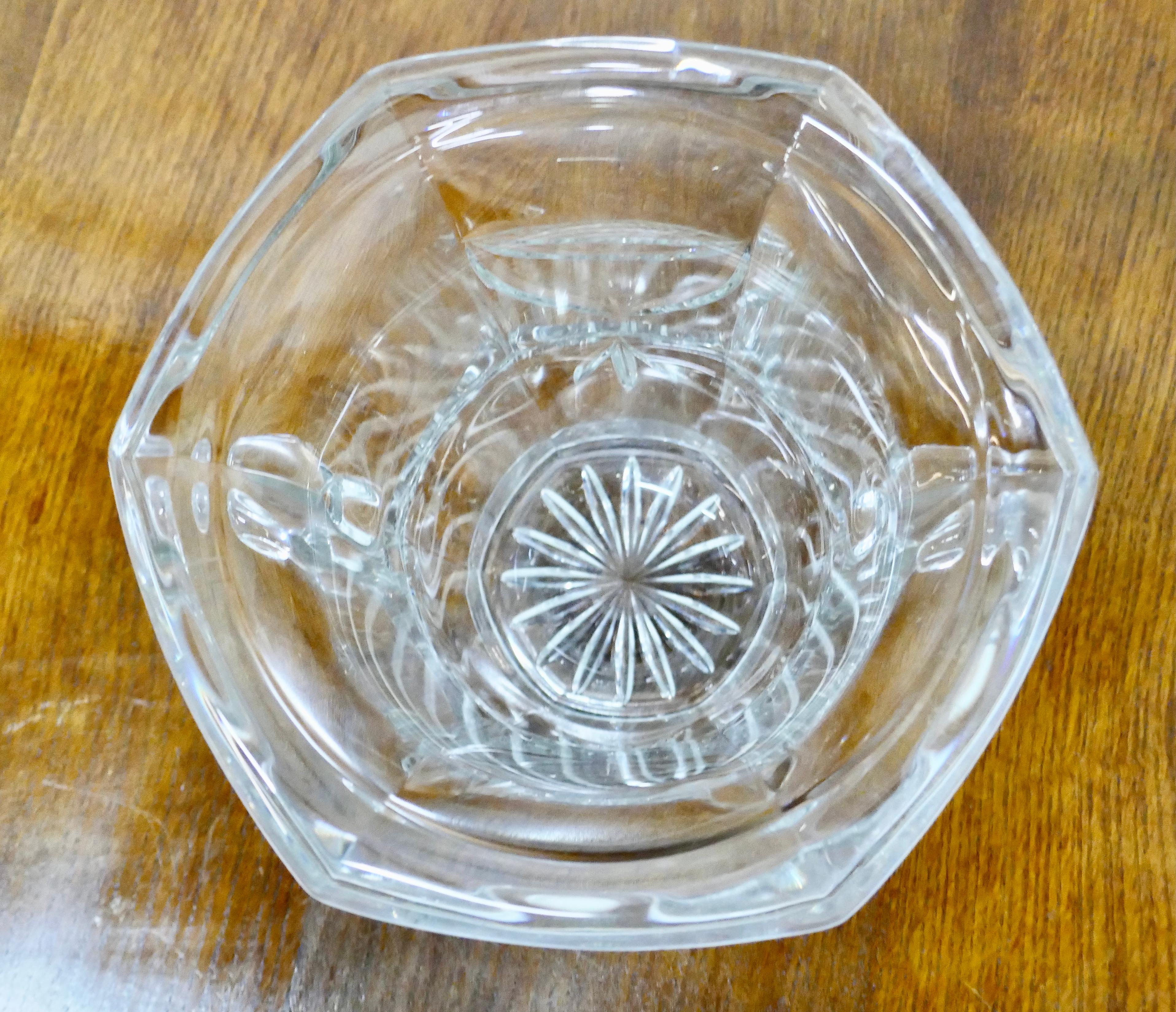 20th Century Hand Cut Crystal Champaign Ice Bucket, Wine Cooler For Sale