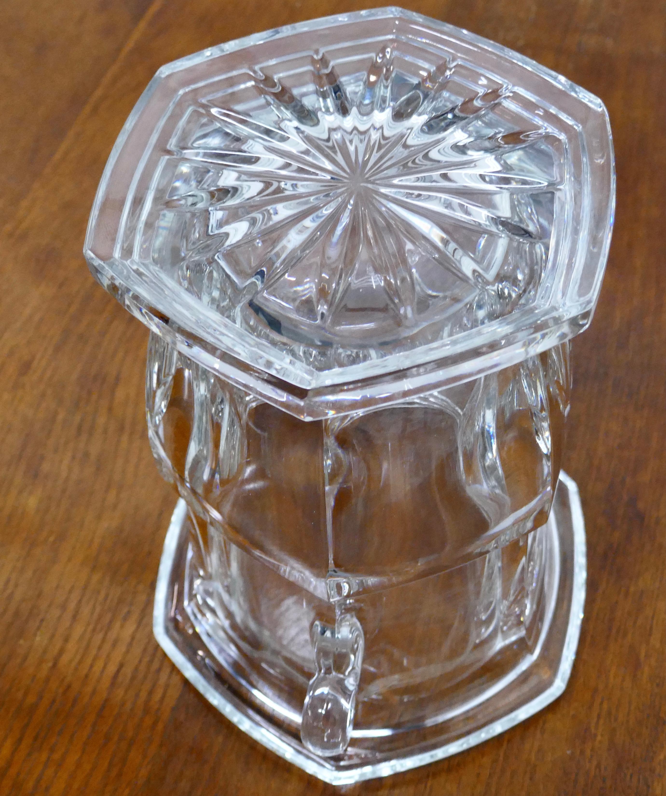 Hand Cut Crystal Champaign Ice Bucket, Wine Cooler For Sale 1
