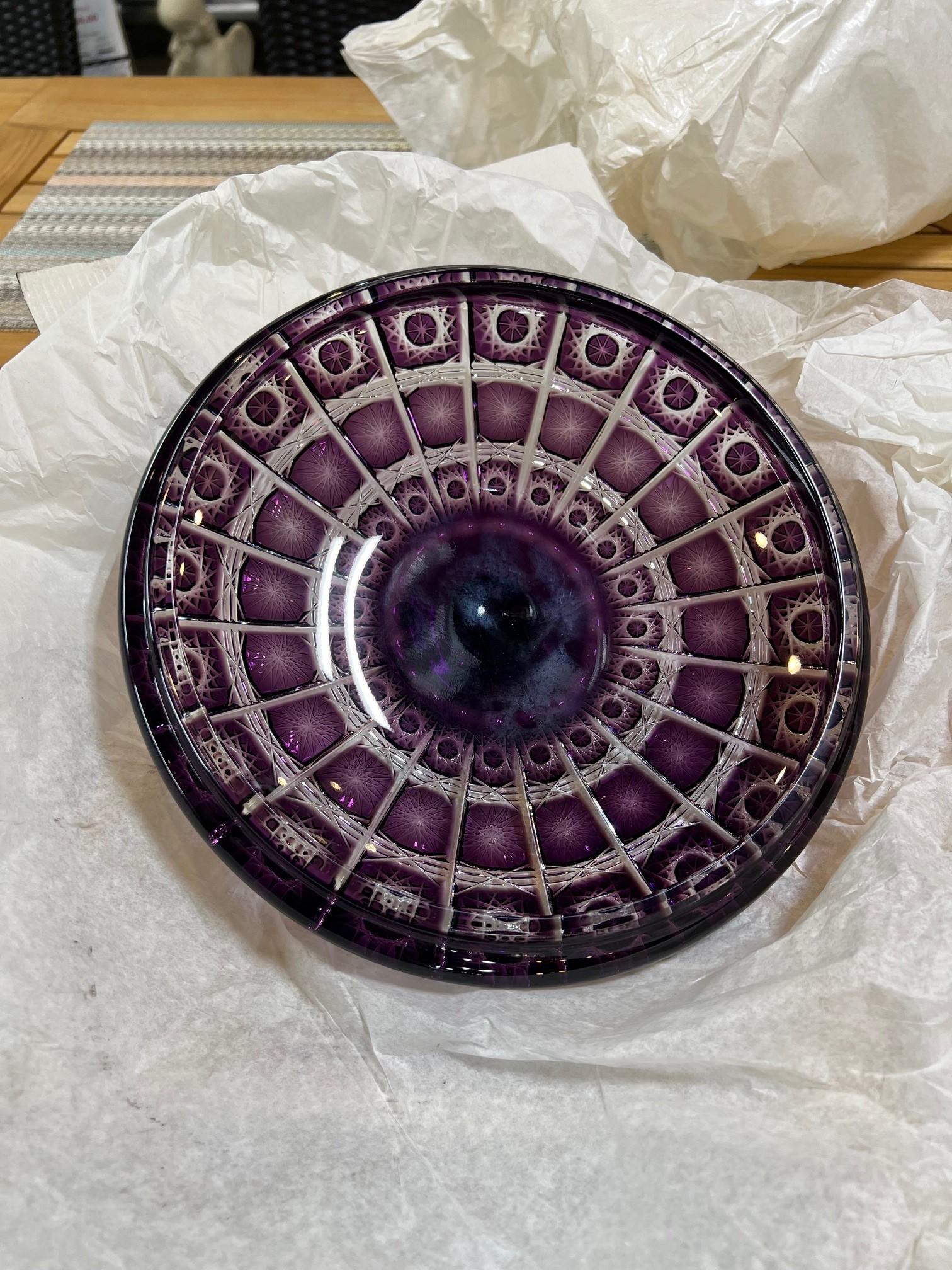Hand Cut Lead Crystal Candy Dish with Cover by Caesar Crystal Bohemiae Co. 5