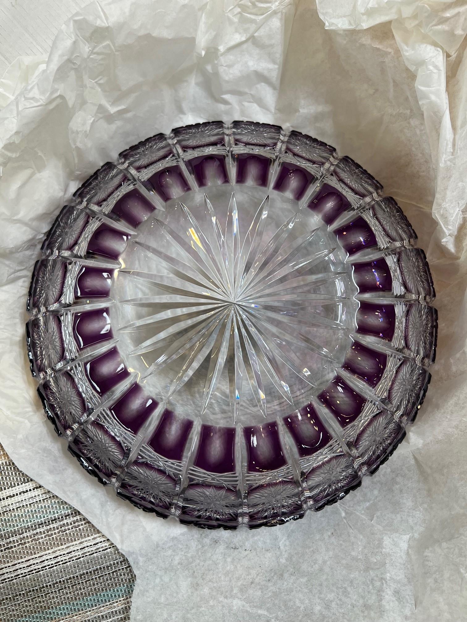 Hand Cut Lead Crystal Candy Dish with Cover by Caesar Crystal Bohemiae Co. 7