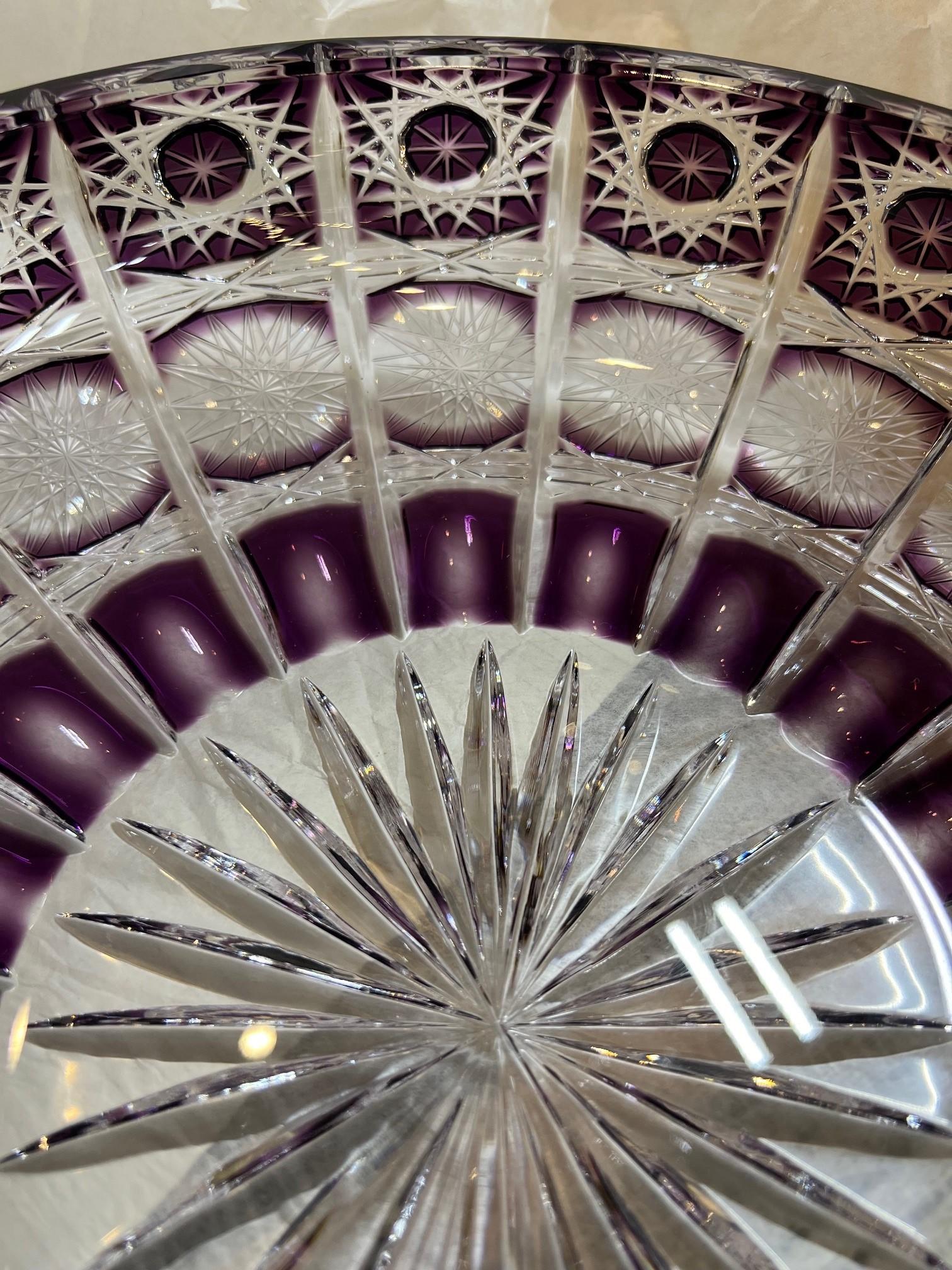 Hand Cut Lead Crystal Candy Dish with Cover by Caesar Crystal Bohemiae Co. 8