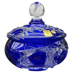 Bombonera de Cristal de Plomo Tallado a Mano con Tapa de Caesar Crystal Bohemiae Co.