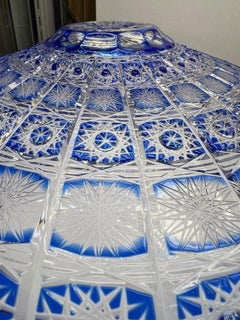 Hand Cut Lead Crystal Fruit Bowl by Caesar Crystal Bohemiae Co.