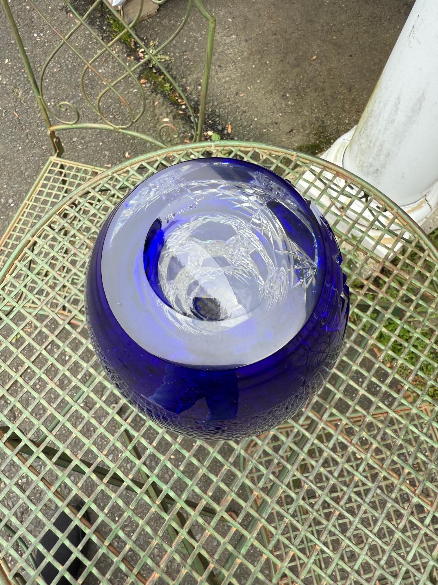 Vase en cristal de plomb taillé à la main par Caesar Crystal Bohemiae Co. République tchèque en vente 3