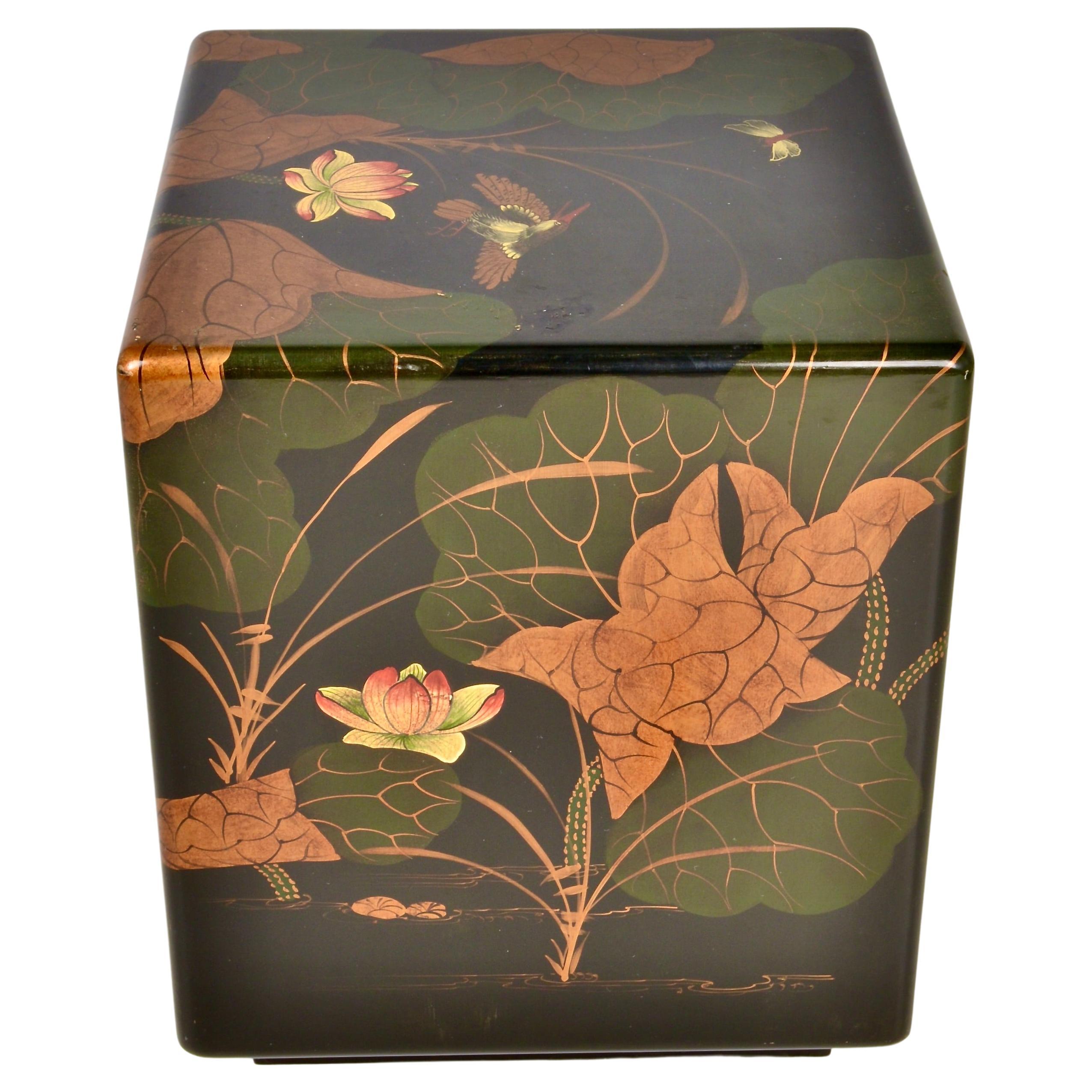 Hand Decorated Cube Table by Maitland-Smith