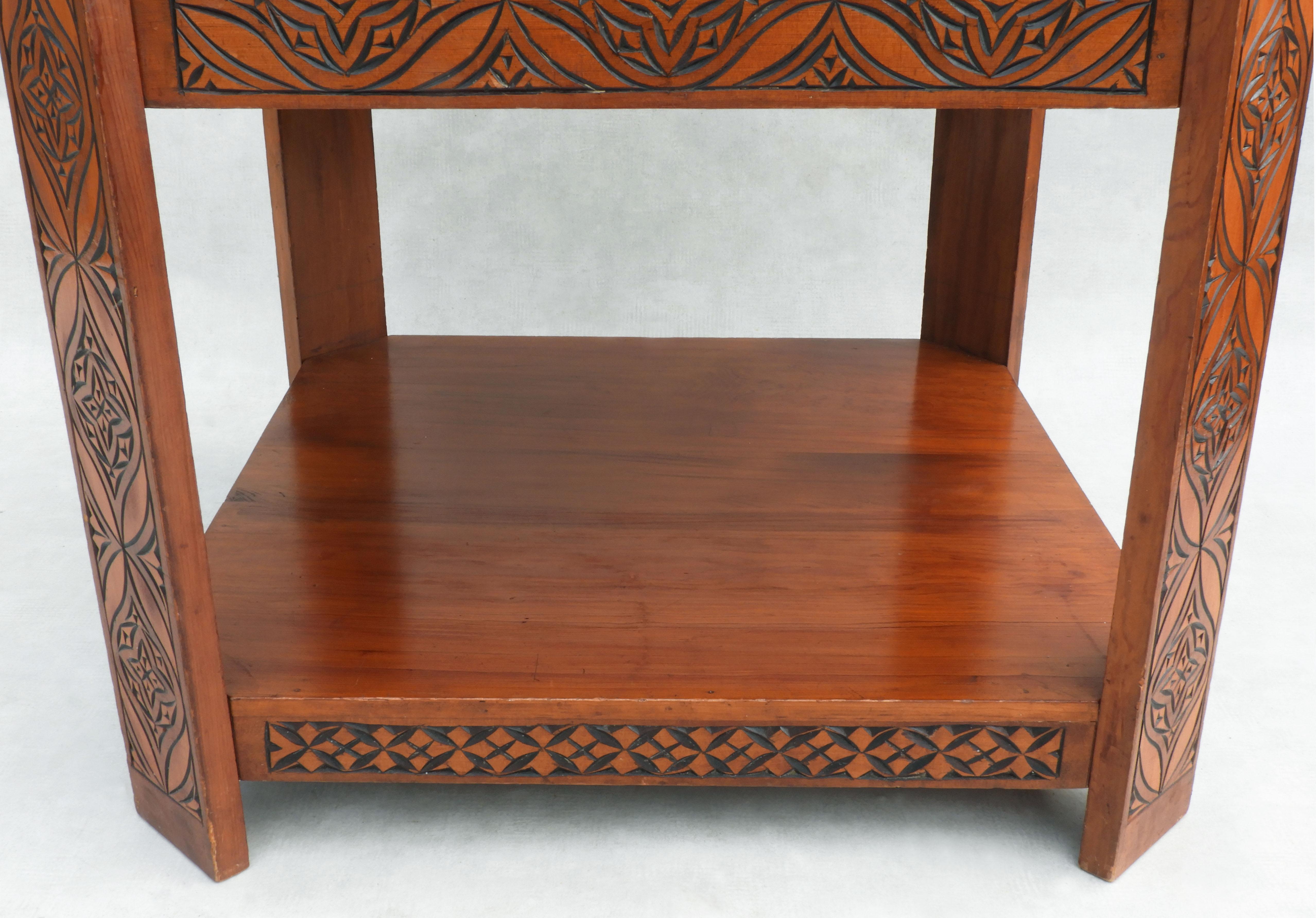 Hand Decorated Mid Century Moroccan Coffee Table c1950 For Sale 2