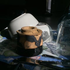 Hand Decorated Stoneware Humble Cup by Lincoln Mayne