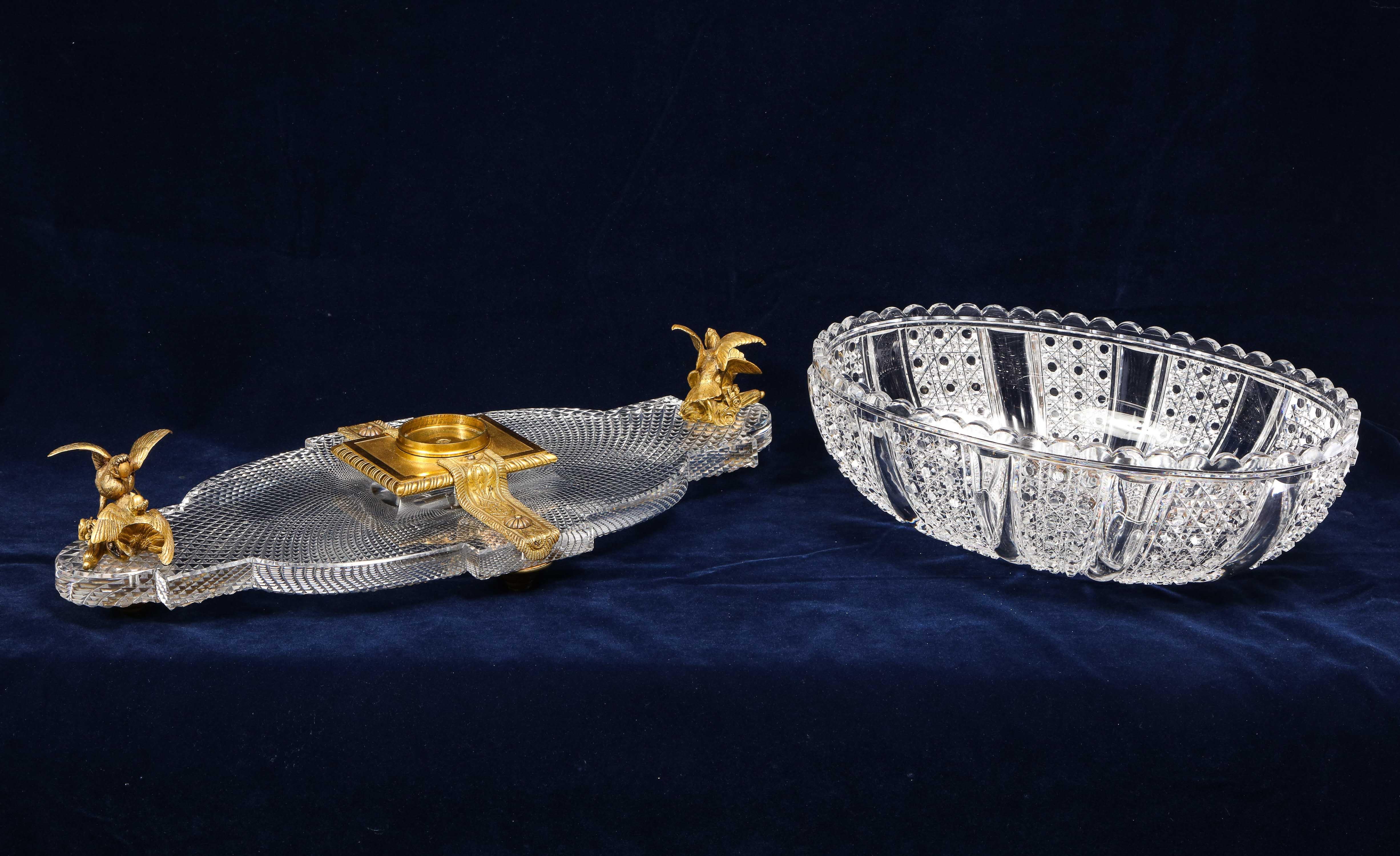 Hand-Diamond Cut Crystal & Ormolu Mounted Baccarat Centerpiece/Surtout de Table 5