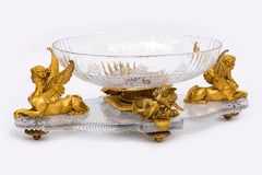 Hand-Diamond Cut Crystal & Ormolu Mounted Baccarat Centerpiece/Surtout de Table