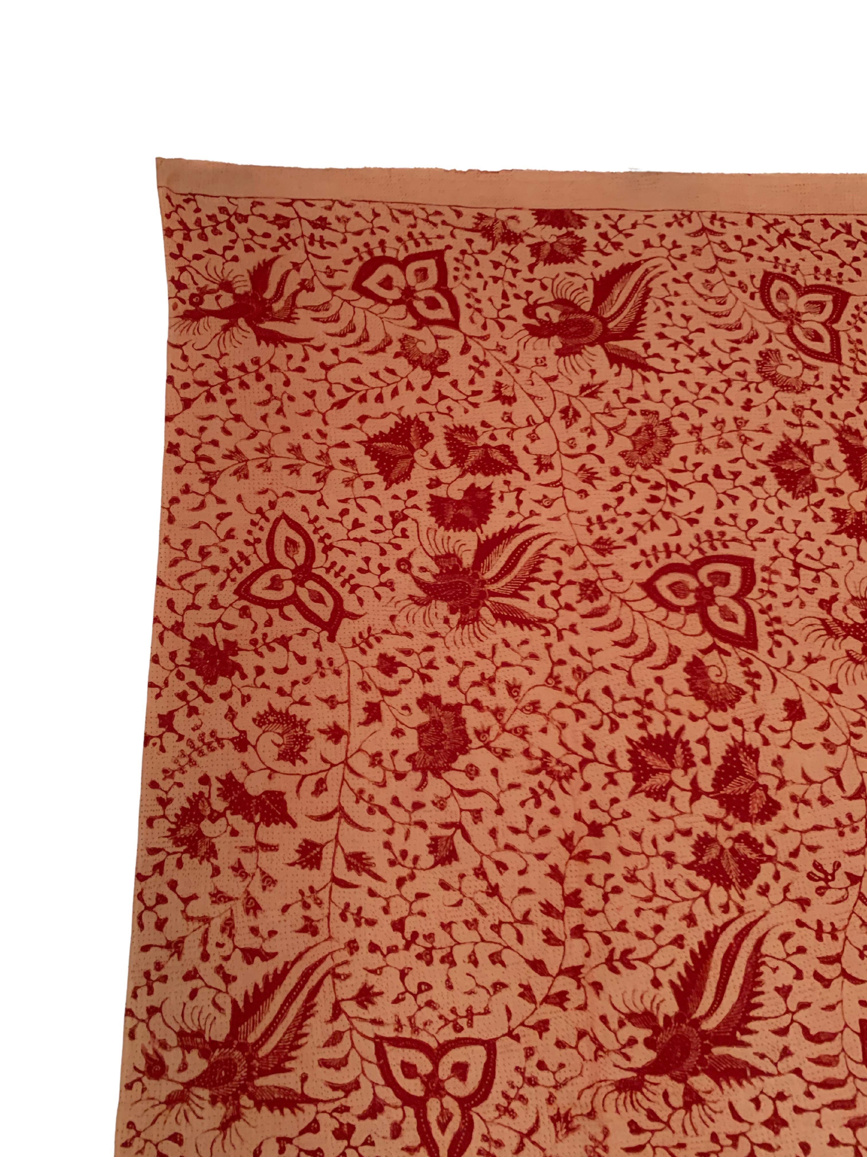 Handgezeichnetes Batik-Textil, aus Java, Indonesien (Handgefertigt) im Angebot