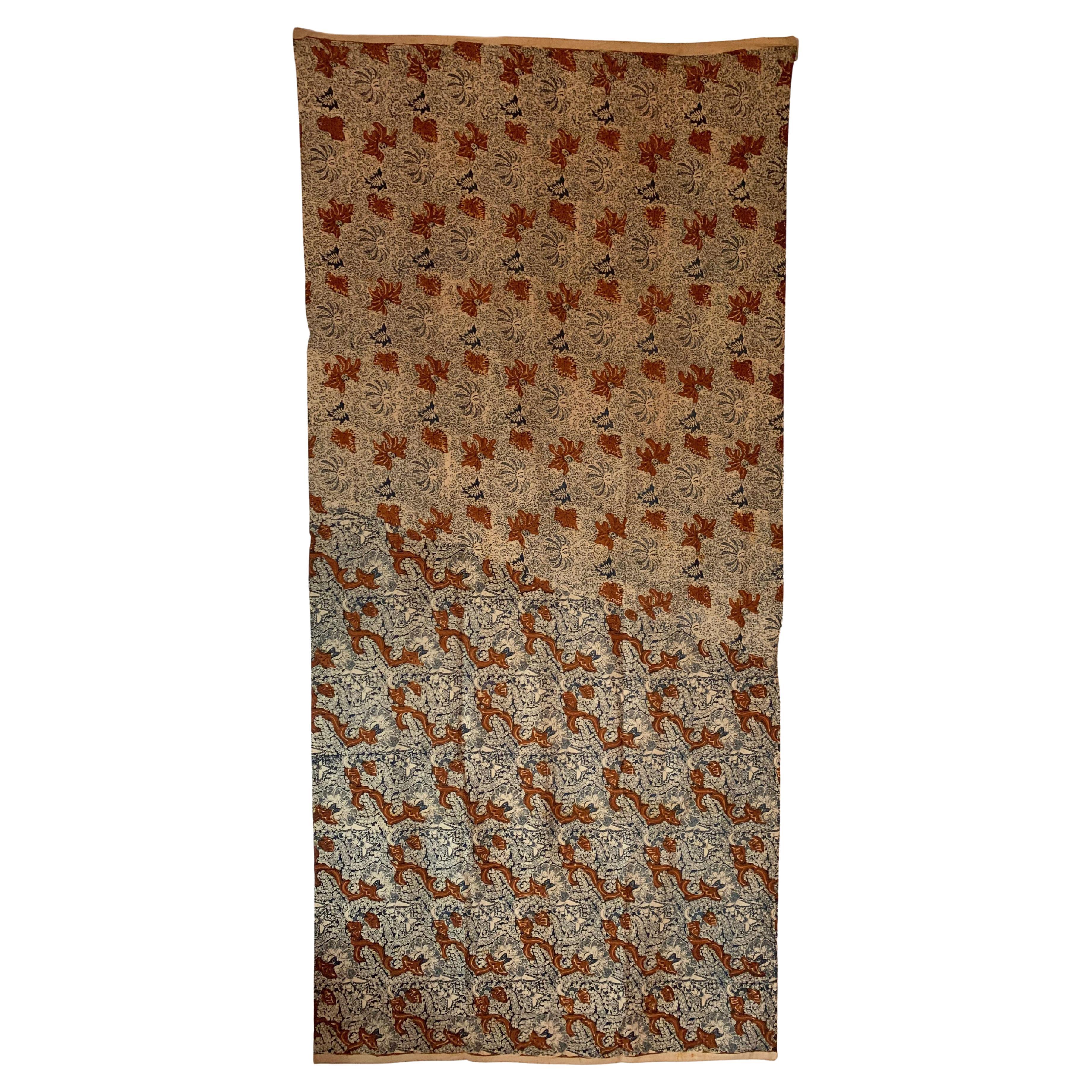 Handgezeichnetes Batik-Textil, aus Java, Indonesien im Angebot
