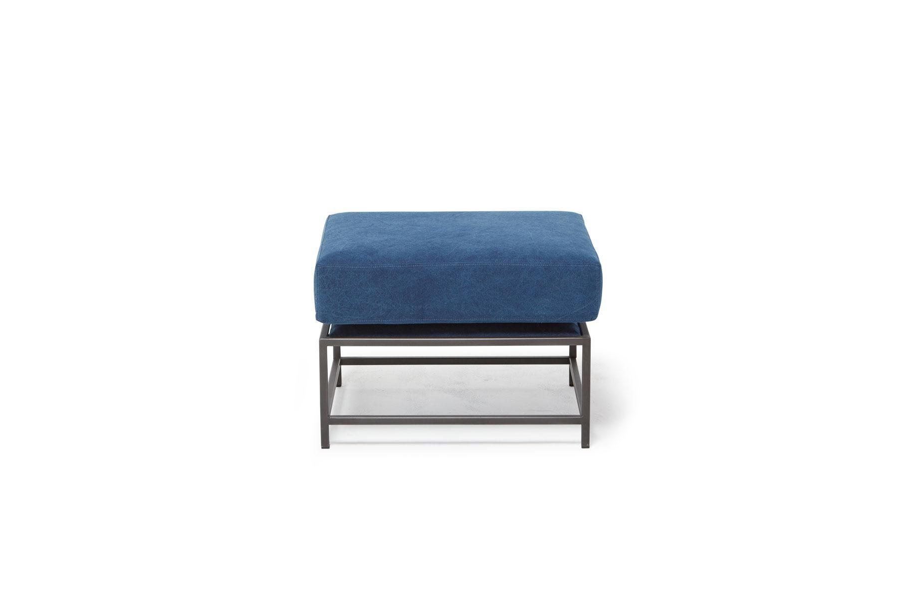 Designed to pair with any of the Inheritance Seating options, the Ottoman is a great addition to add a lounge element to your seating arrangement. 

Inspired by a worn-in pair of jeans and created alongside the team at Simon Miller, USA, our indigo