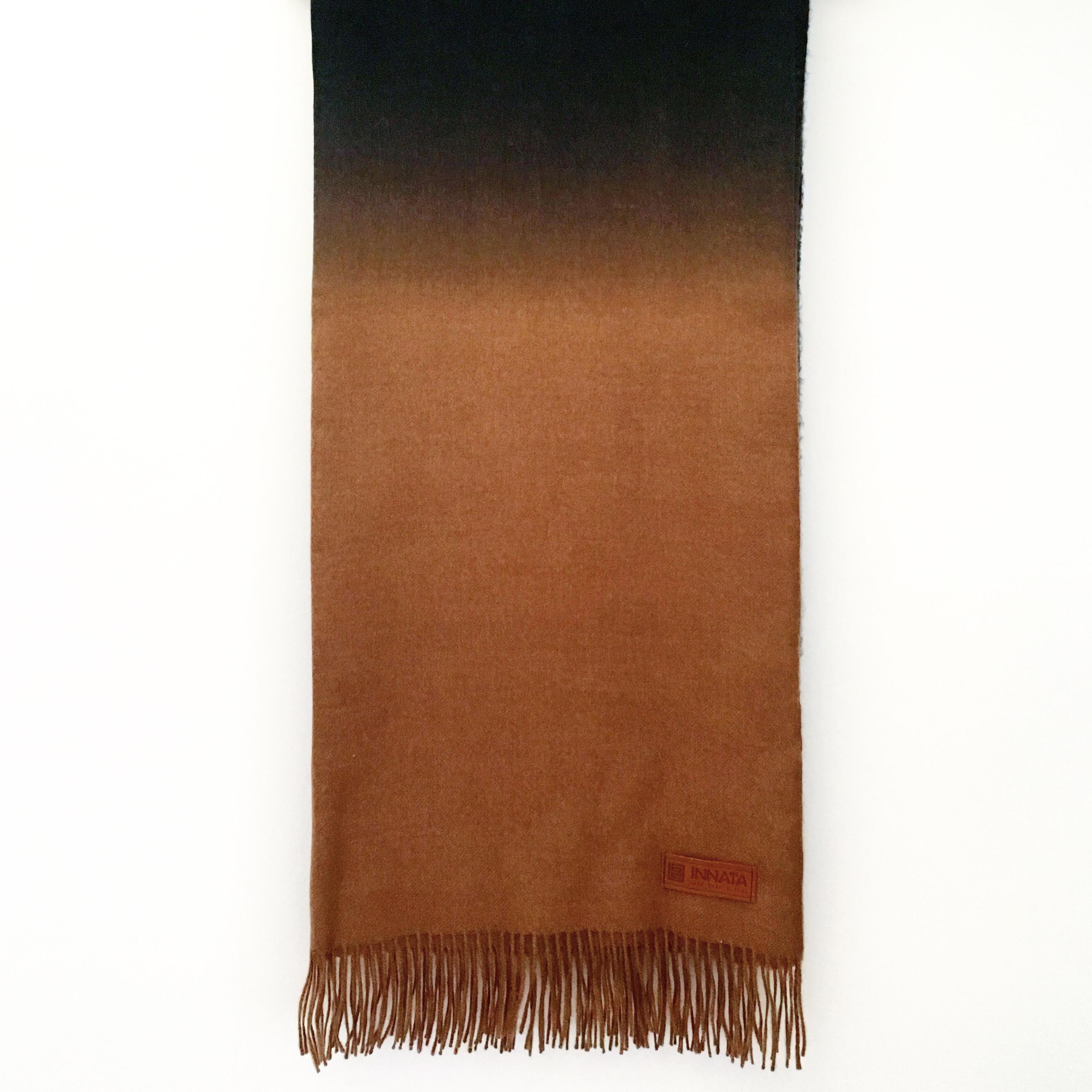 Hand-Dyed Peruvian Luxury Baby Alpaca Wool Throw in Camel with Black Tint In New Condition For Sale In Seattle, WA