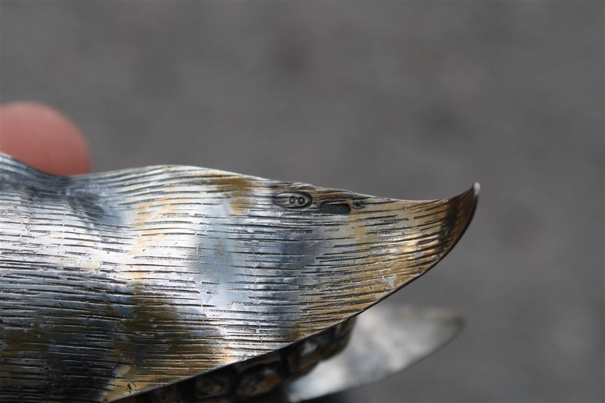 Hand-embossed 800 silver fruit, almost real size, Buccellati style 4
