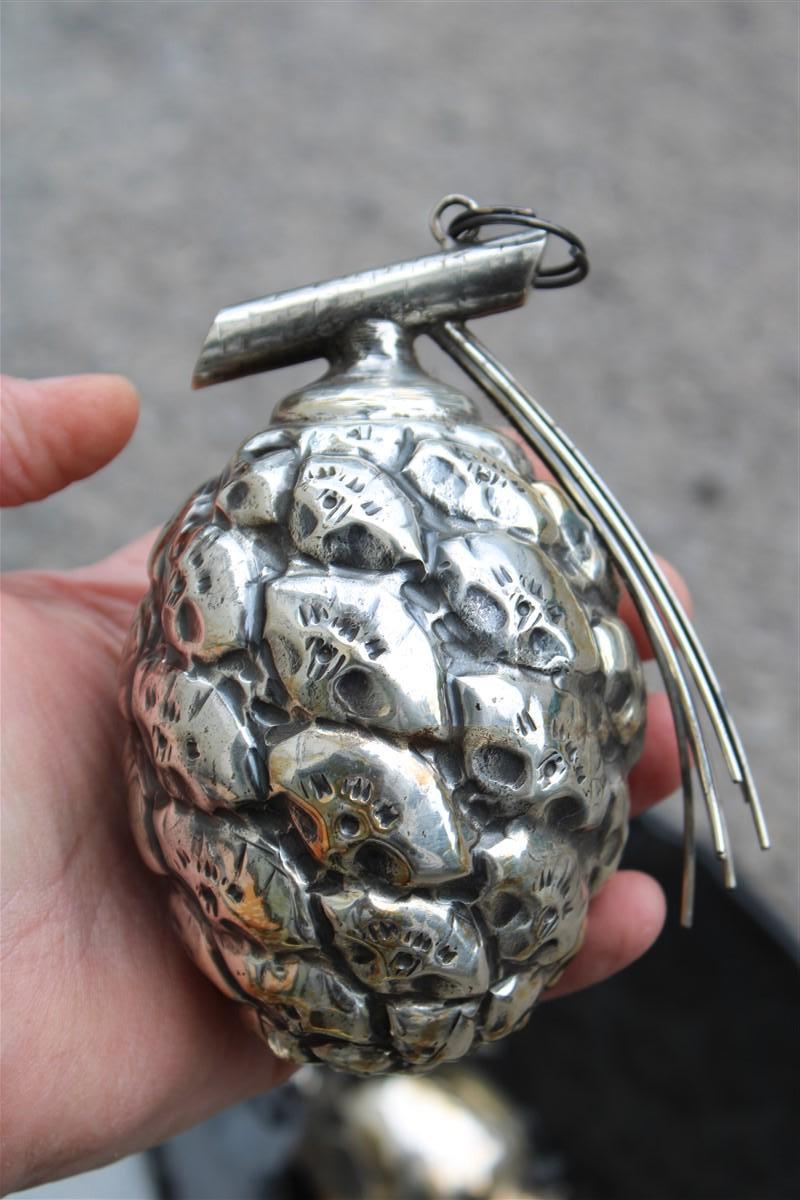 Handgeprägte Früchte aus 800er Silber, fast echte Größe, im Buccellati-Stil im Angebot 3
