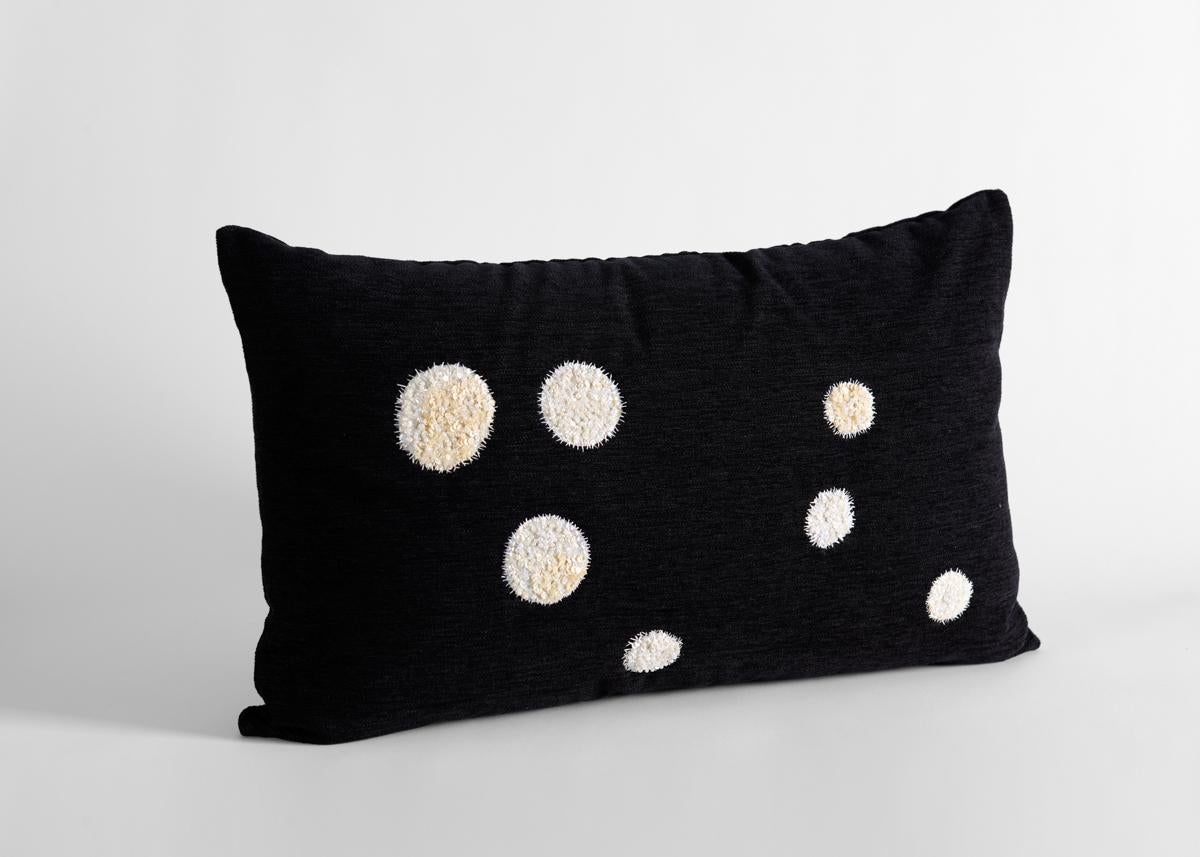 Hand Embroidered Chenille Pillow by Miguel Cisterna, France, 2020 In Good Condition For Sale In New York, NY