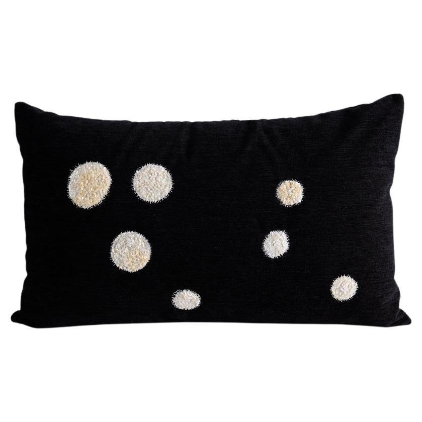 Hand Embroidered Chenille Pillow by Miguel Cisterna, France, 2020 For Sale