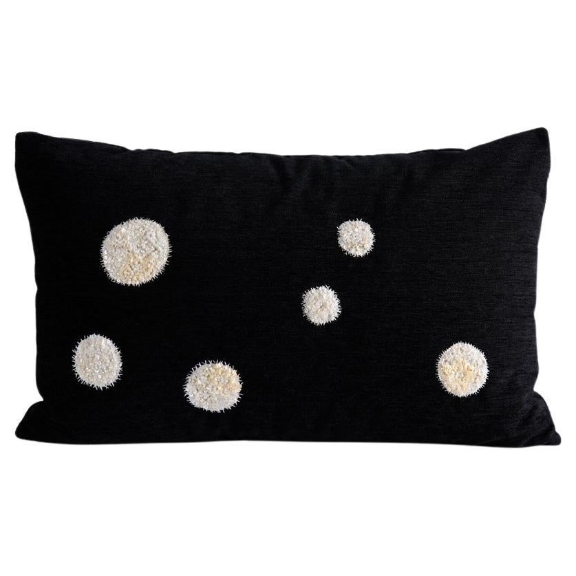Hand Embroidered Chenille Pillow by Miguel Cisterna, France, 2020
