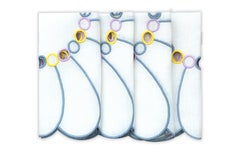 Hand Embroidered Circular Elegance Napkins (Set of 4)