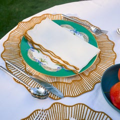 Handbestickte kreisförmige Elegance Platzsets (4er-Set)