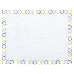 Handbestickte kreisförmige Eleganz Tischsets (4er Set)