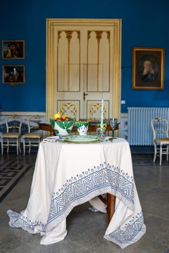 Hand-Embroidered Cotton Tablecloth