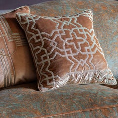 Hand embroidered cushion by Beaumont & Fletcher
