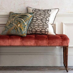 Hand embroidered cushion by Beaumont & Fletcher
