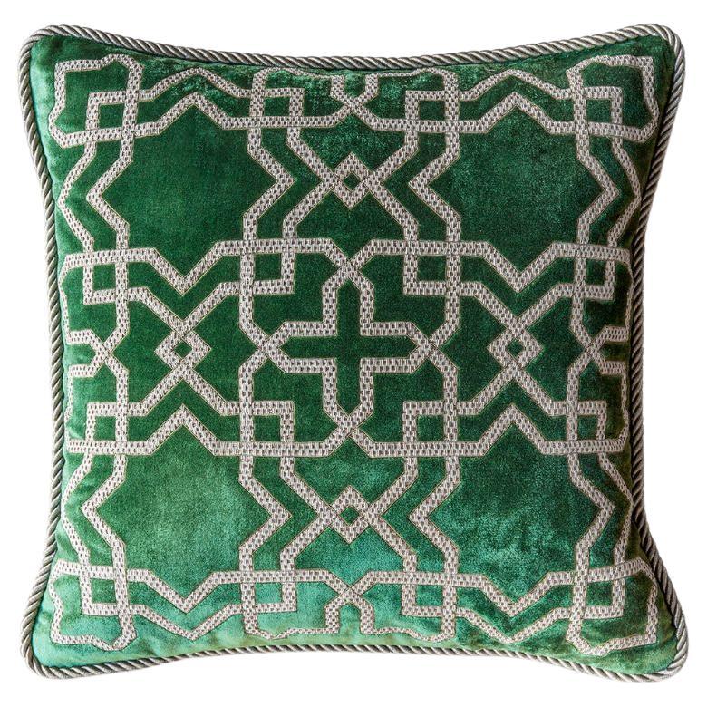 Hand embroidered cushion by Beaumont & Fletcher