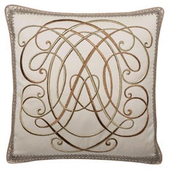 Hand embroidered cushion by Beaumont & Fletcher
