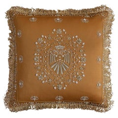 Hand embroidered cushion by Beaumont & Fletcher