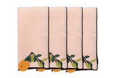 Hand Embroidered Farm to Table Napkin (Set of 4)