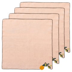 Hand Embroidered Farm to Table Napkin (Set of 4)