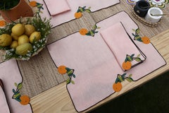Hand Embroidered Farm to Table Placemats (Set of 4)
