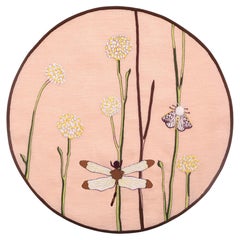 Tovagliette ricamate a mano con fiori e affreschi (set di 4)