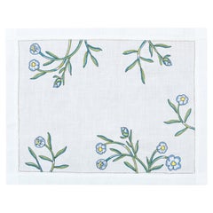 Hand Embroidered Floral Fesco Placemats (Set of 4)