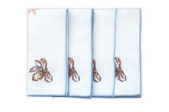 Tovaglioli Fresco Floreale ricamati a mano (set da 4)