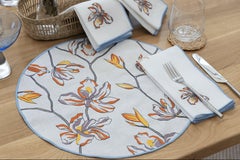 Hand Embroidered Floral Fresco Placemats (Set of 4)