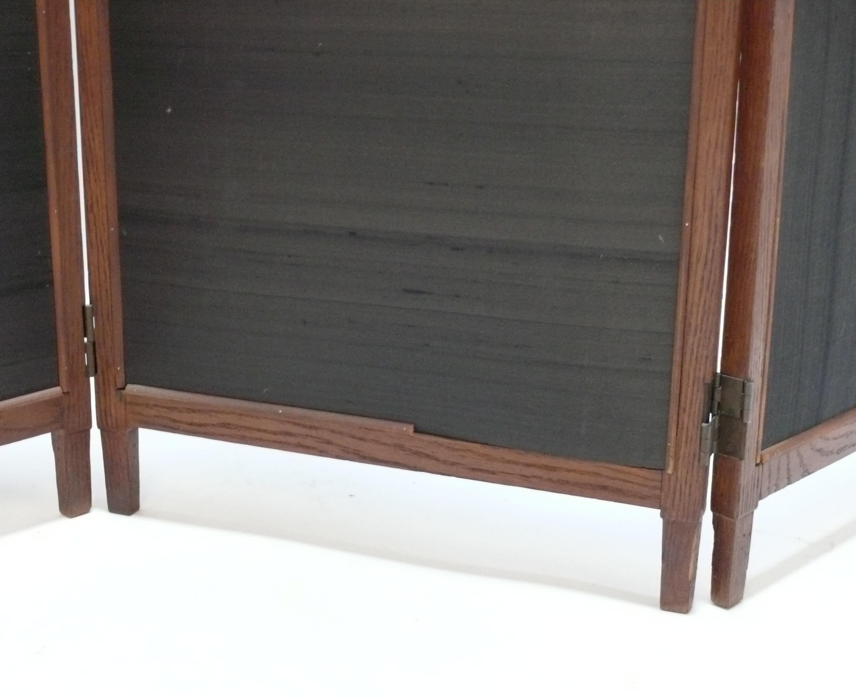 Early 20th Century Hand Embroidered Folding Screen Arts and Crafts Era circa 1910s For Sale