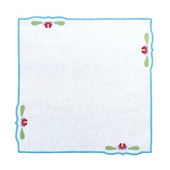 Hand Embroidered Heirloom Petals Napkins (Set of 4)