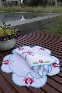 Handgestickte Heirloom-Petals-Platzsets (4er-Set)