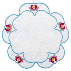 Handgestickte Heirloom-Petals-Platzsets (4er-Set)